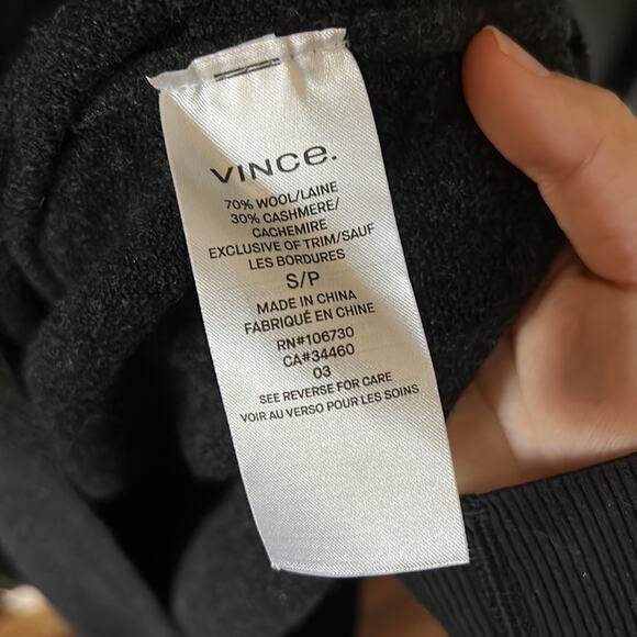 Vince Black V-Neck Sweater Dress - Picture 6 of 13